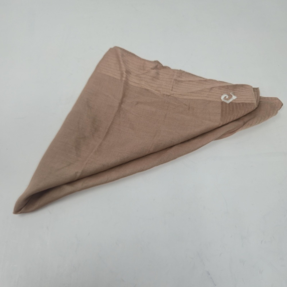Vintage Mens Monogram Pocket Square Handkerchief Letter J Tan Taupe Embroidered - Picture 8 of 8